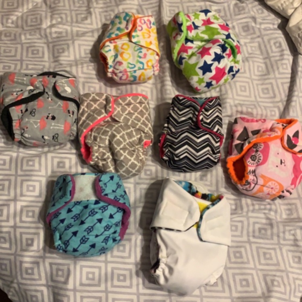 14 handmade cloth newborn diapers. New lot